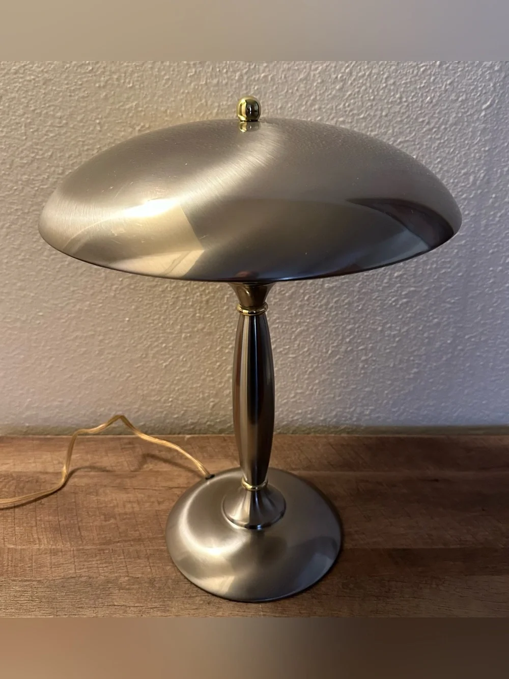 Chrome Flying Saucer Table Desk Lamp Touch-Sensor 3-Way